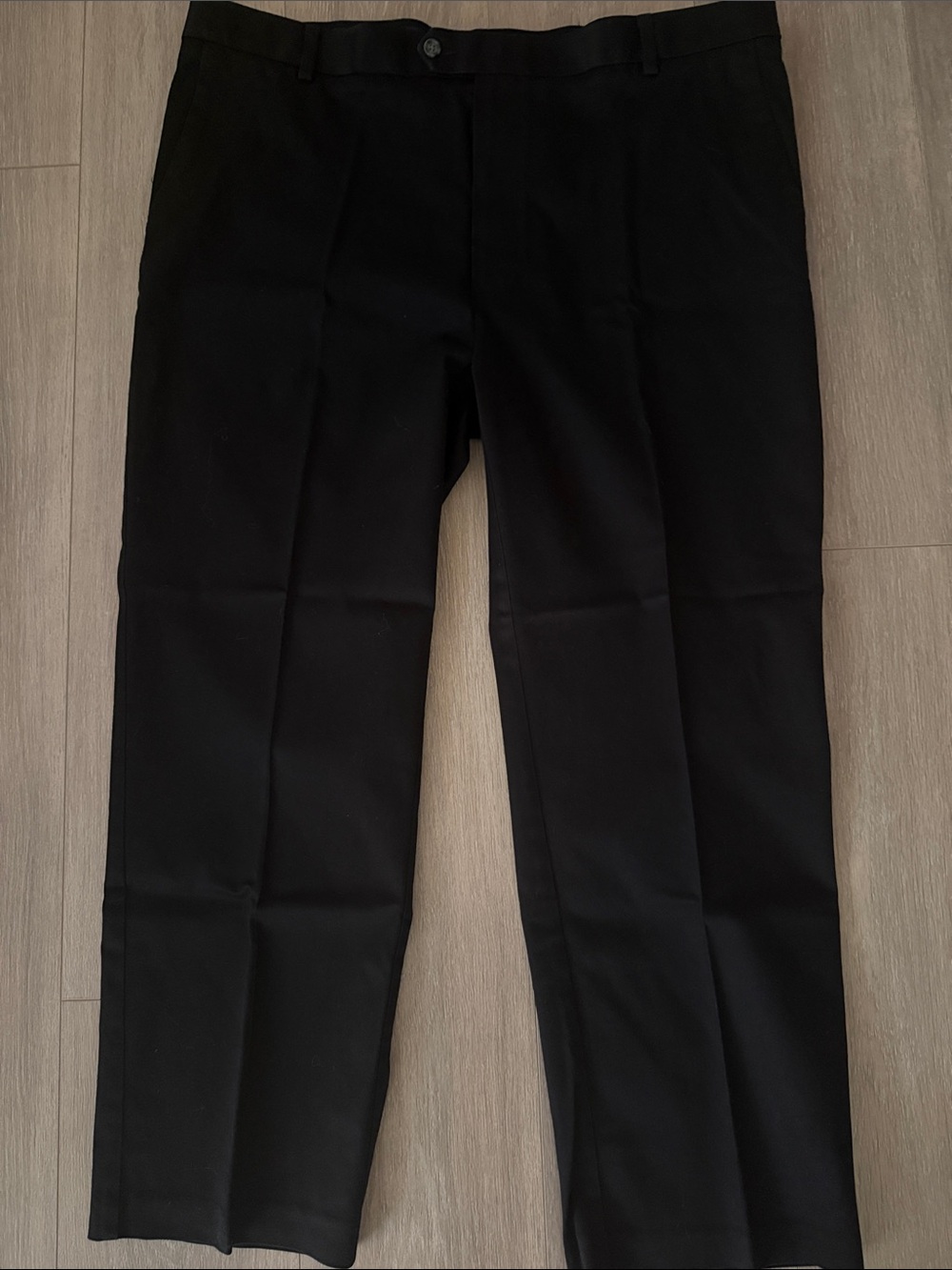 Roundtree & Yorke Travel Smart Black Dress Pants - Tailored Straight Leg